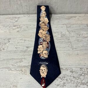 Vintage A. Rogers American Presidents Tie Patriotic USA Theme Bill Clinton